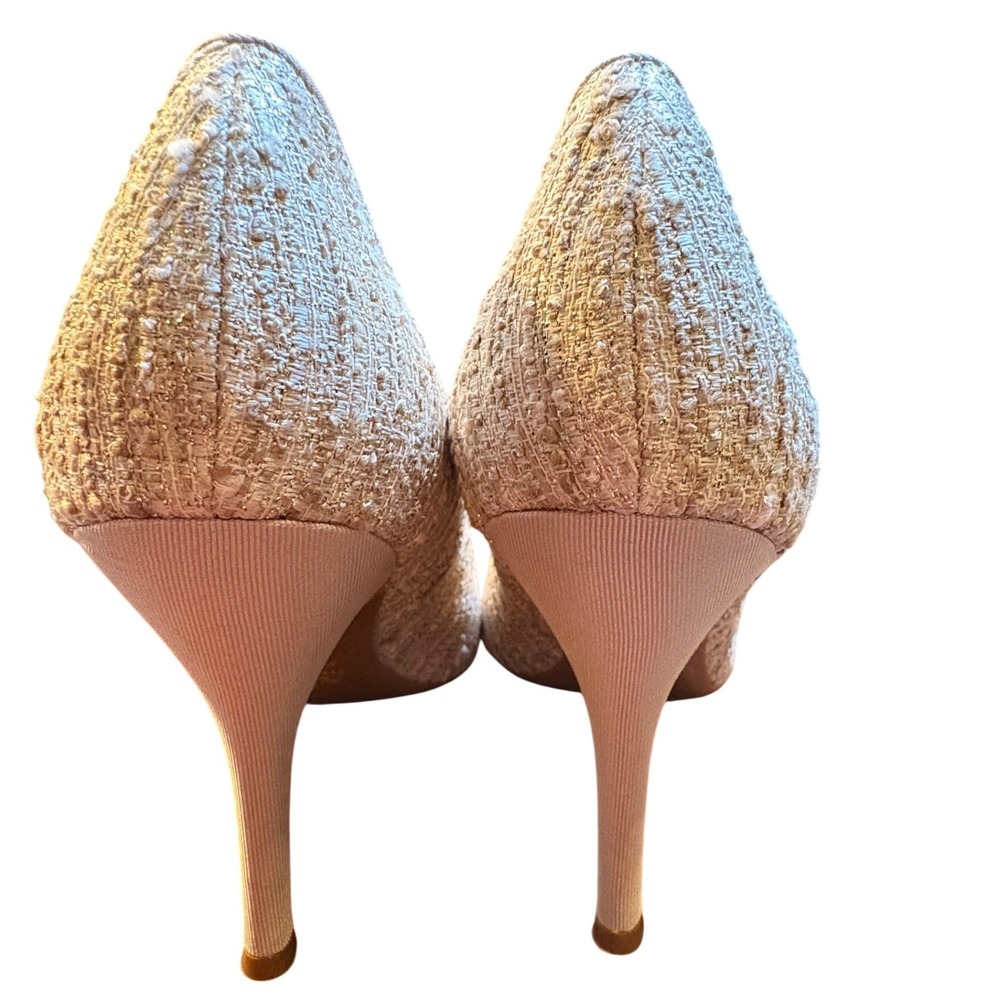 Nine West Fifth Pumps Women 10.5 Natural Multi Excellent Tweed Pointed Stiletto - Picture 6 of 12